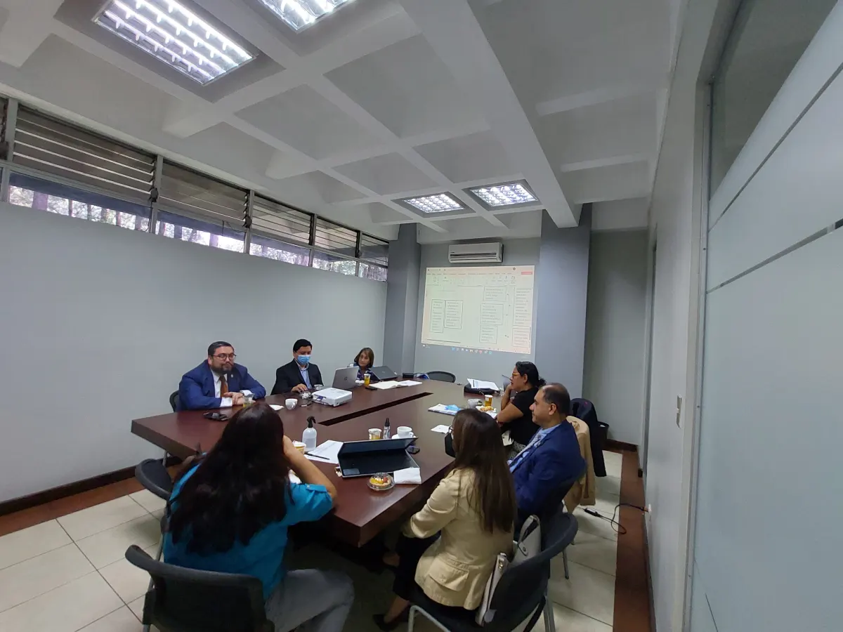 Sesión de asesoría con un grupo ejecutivo alrededor de la mesa de juntas